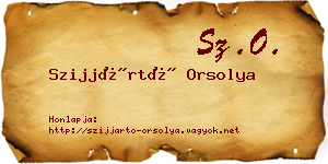 Szijjártó Orsolya névjegykártya