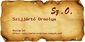 Szijjártó Orsolya névjegykártya