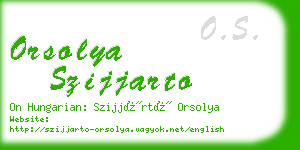 orsolya szijjarto business card